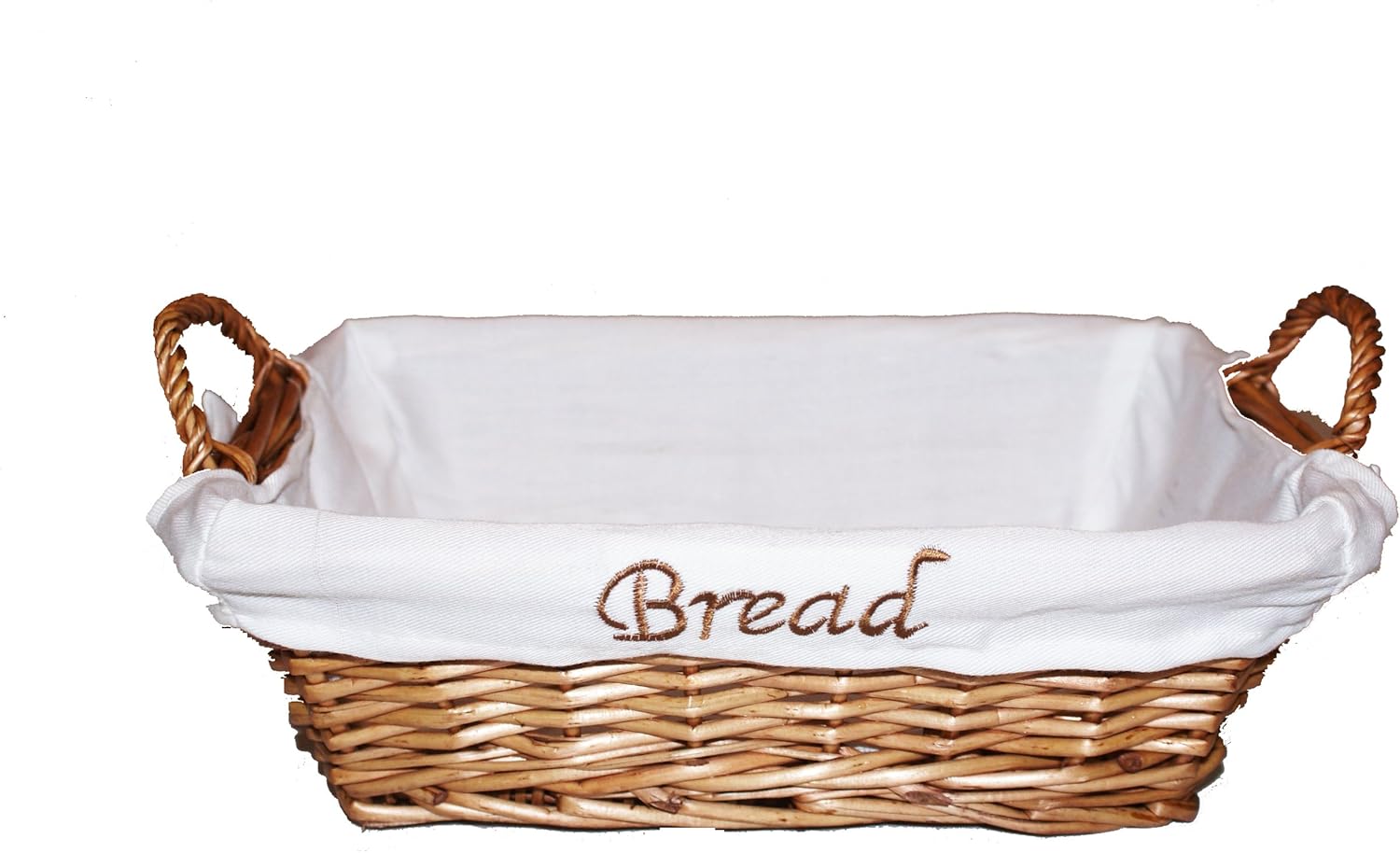 New Cotton Lined Wicker Bread Basket Amazon.co.uk Home & Kitchen