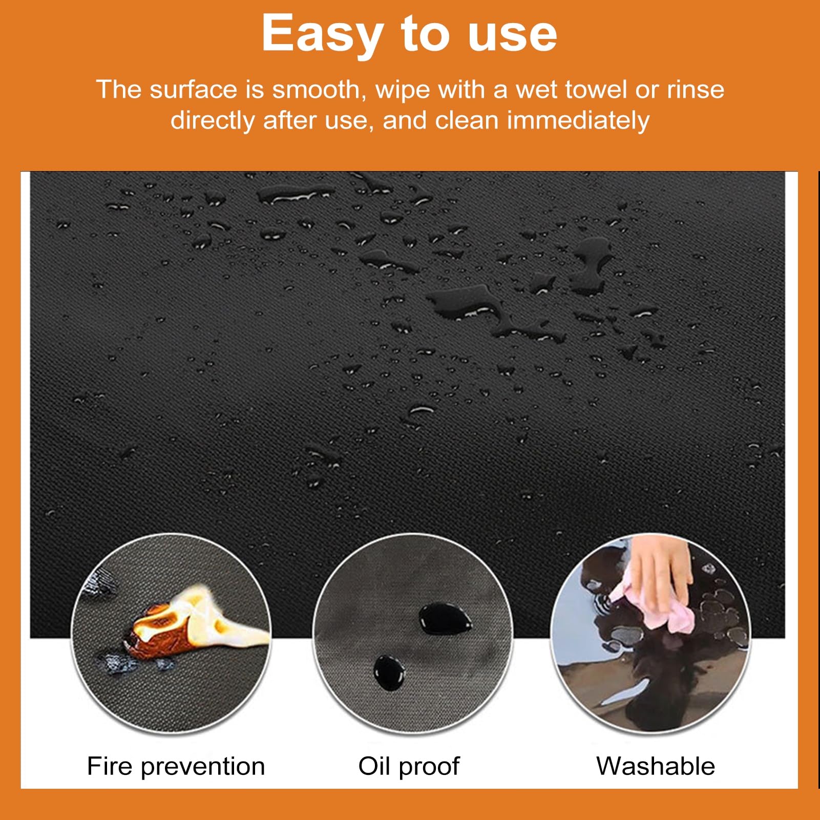 Bodhi2000 Protector de pared para barandilla de parrilla, protección ignífuga, alfombrilla térmica detrás de la valla de la estufa, nevera, barbacoa, accesorios M