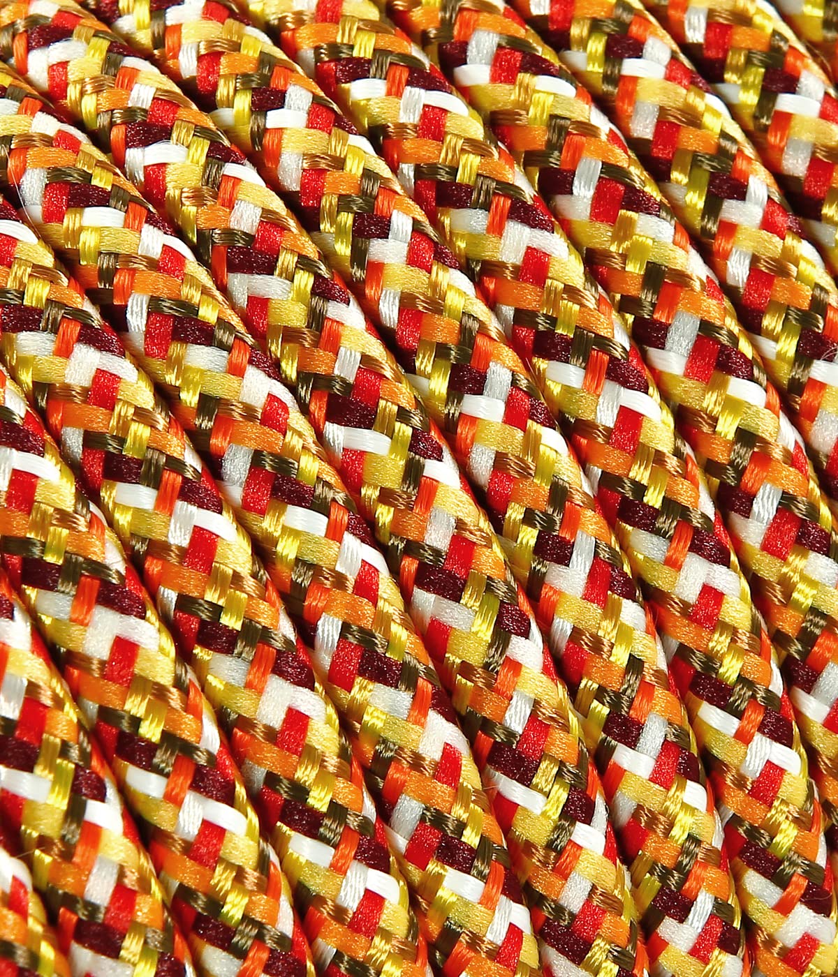Cable de tela para lámpara, Plástico Cable 3 conductores (3 x 0,75 mm²) – Pixeles Naranja. Made in Italy, phone case
