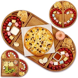 Jiulory Premium Solid Wood Charcuterie Board Gift Set - Extra Large Magnetic Cheese Board Wooden Tray Serving Platter Hous...