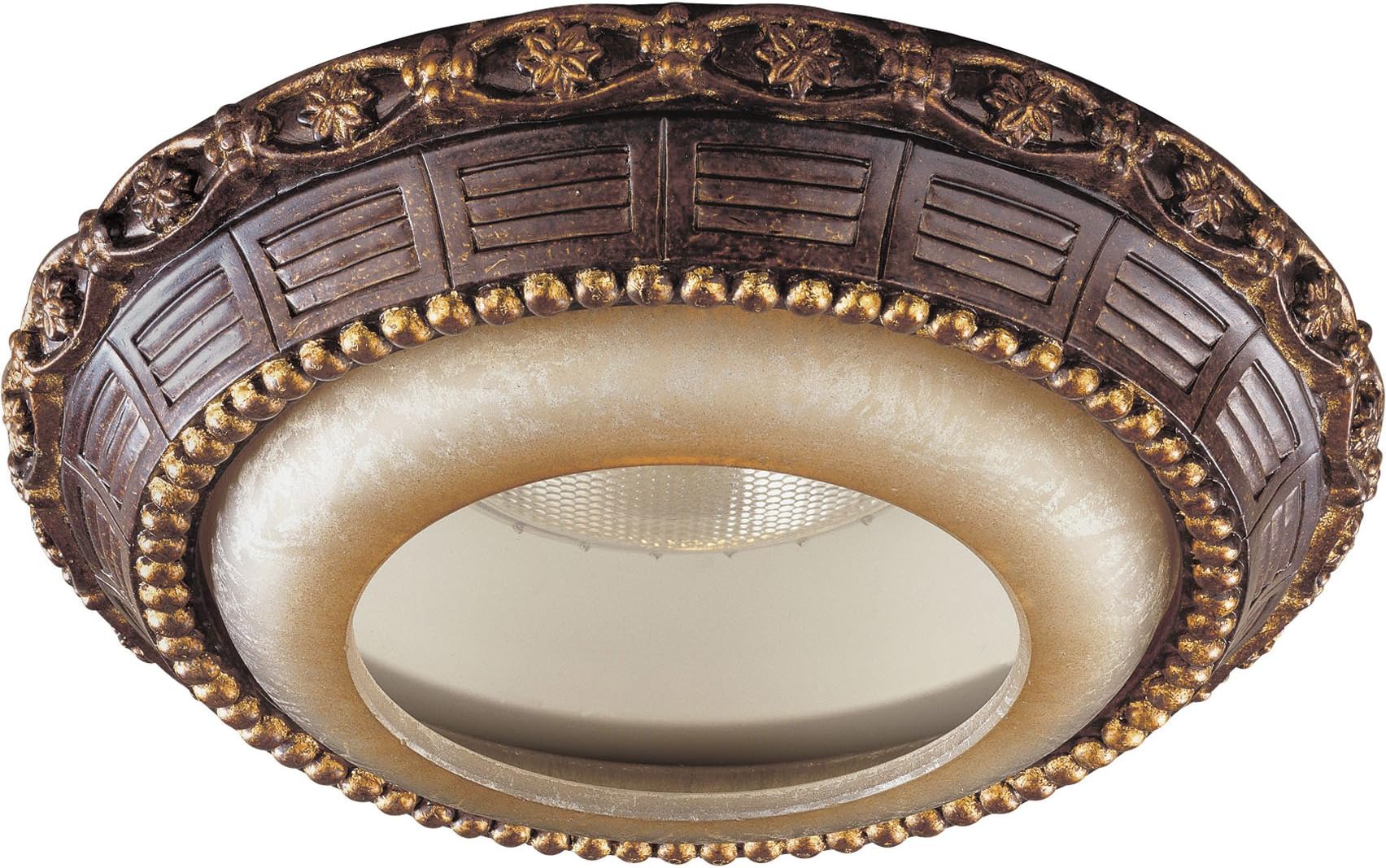 Minka Lavery Recessed Trims 2828-177, Illuminati 6 inch Round Glass Recessed Lighting Trim Ring, 50 Watts, Bronze