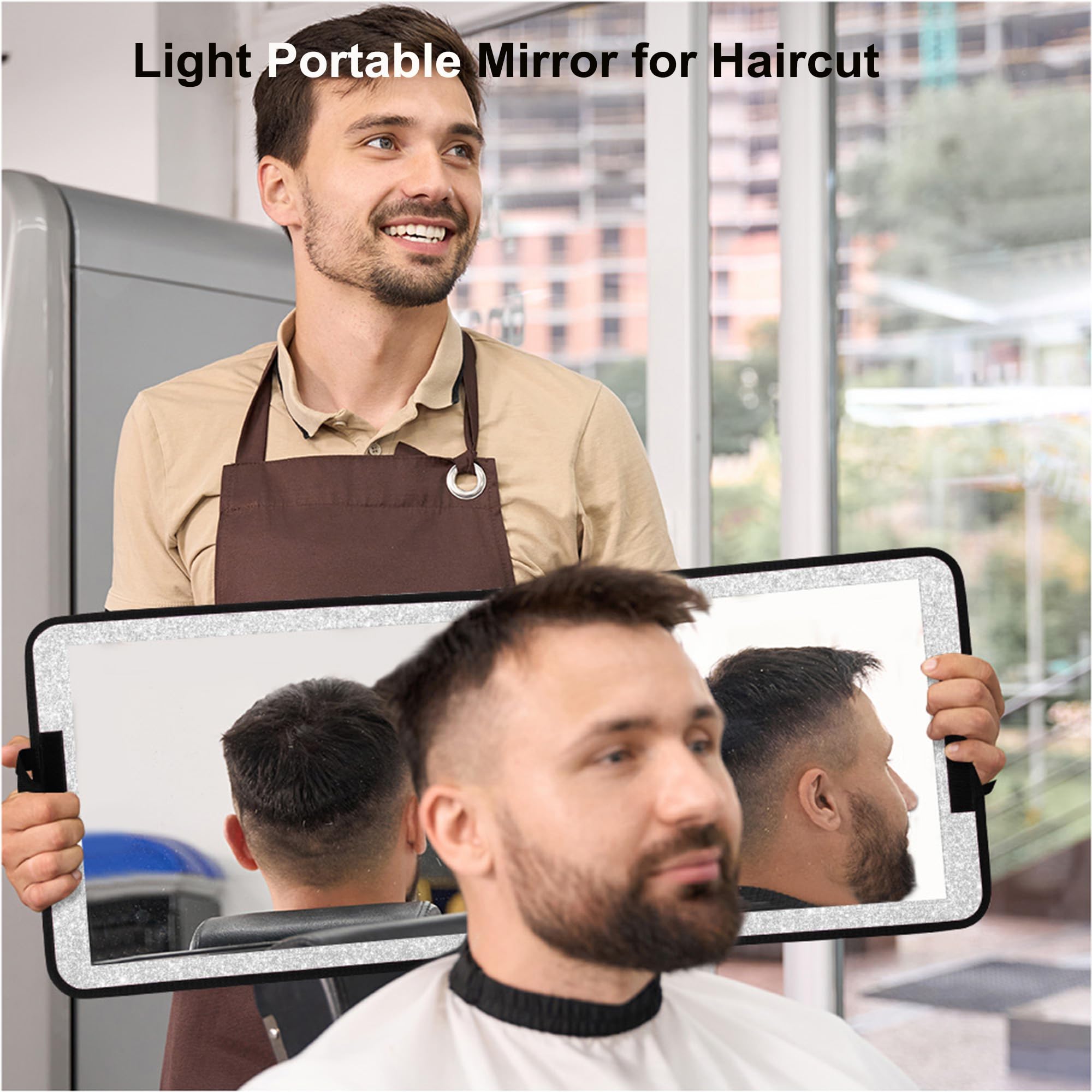 LPHUMEX Foldable Portable Full-Length Hanging Mirror, 33 x 13 Inch