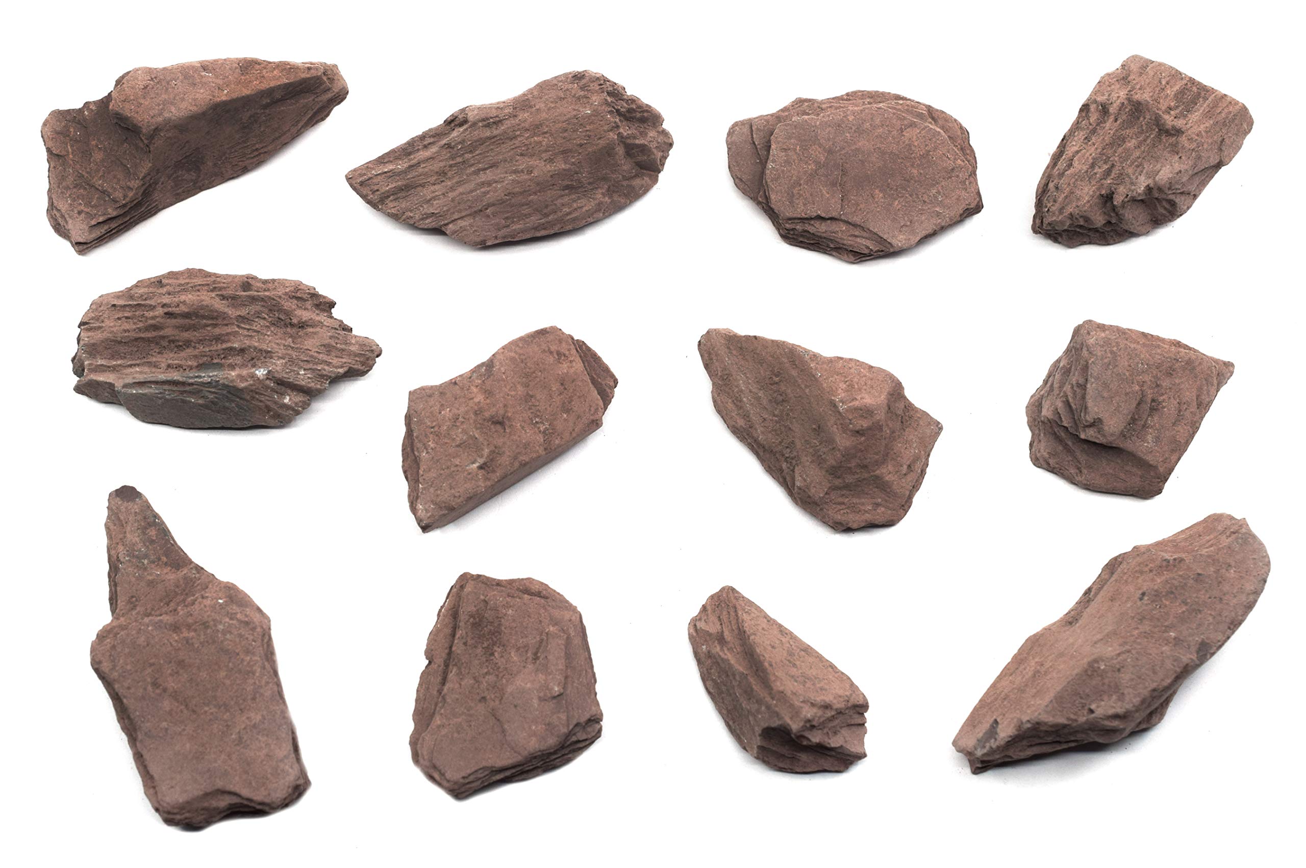 EISCO 12PK Raw Red Slate, Metamorphic Rock Specimens - Approx. 1