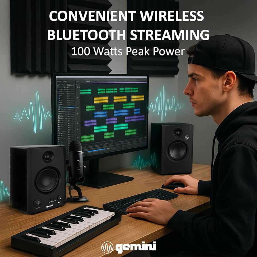 Amazon.com: Gemini Sound SMX-3BT 100W Bluetooth Bookshelf