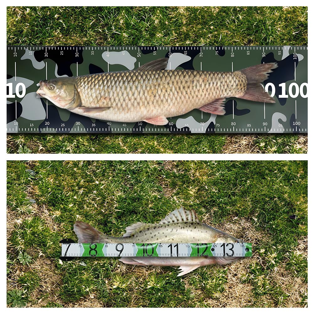 Cinta Métrica de Pesca,Regla de Pesca Plegable con Hebilla y Bolsa Almacenamiento,Impermeable,Portátil para Barco de Pesca, Pescadores, Pesca al Aire Libre,5x138cm,B