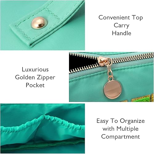 Miniatura 4 de WIRIBEY Bolsa de cosméticos de viaje de gran capacidad bolsa de maquillaje bolsa de cosméticos grande de nailon bolsa de maquillaje de gran