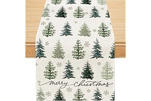 Siilues Christmas Tree Quilted Table Runner