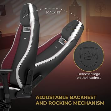 noblechairs LEGEND Gaming Chair – Black/White/Red Edition, High‑Tech PU Leather, 4D Armrests, Adjustable Lumbar