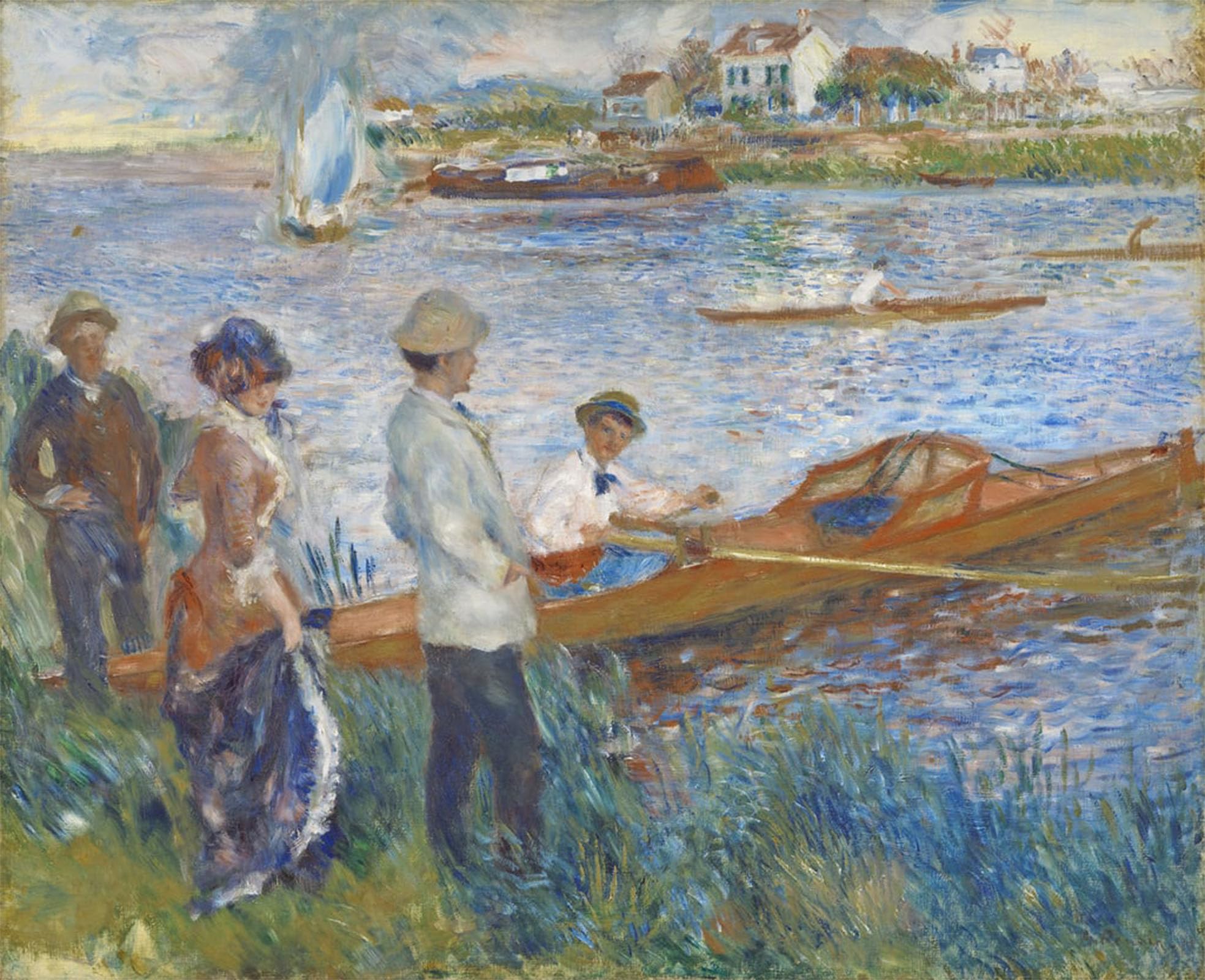 POSTERIIk Vintage Print Pop Art Landscape Artwork Oarsmen At Chatou by Pierre Auguste Renoir Art Prints for Office Home Decor 60x90cm