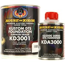 House of Kolor Quart Kit Black Color Kd3000 DTS Surfacer/Sealer W/Hardener