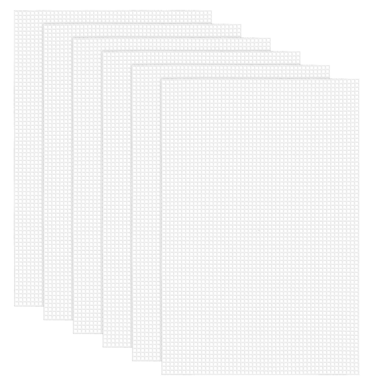 ElevateTech 6 Stück Kunststoff Netz Leinwand-Set, Netz-Kunststoff-Leinwand-Set Stickwerkzeuge für Stickereien Basteln Strick und Häkelprojekte Basteln mit Acrylgarn und Herstellen von Aquarium-Teilern