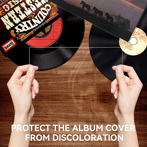 Miniatura 3 de Fundas exteriores de vinilo, juego de 50 fundas de vinilo de plástico para álbumes que protegen 12 pulgadas de LP, 3 mil de grosor transparente