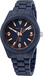 N83 Men's N83 Mercury Bay Blue Blue Recycled Ocean Plastic Bracelet Watch (Model: NAPMBF201)