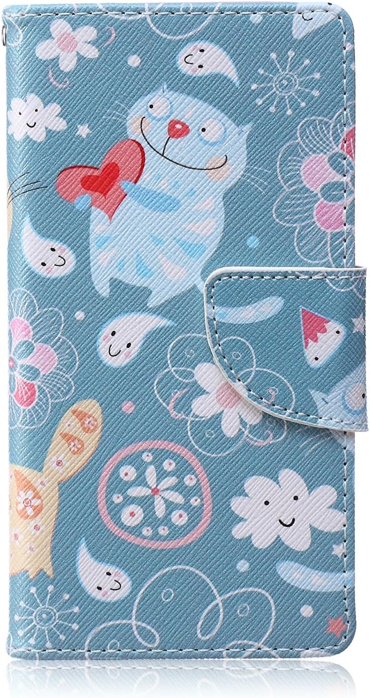 Galaxy A5 Case, A5 2015 Case, Art Color Painting Design PU Leather Magnetic Closure Flip Folio Wallet Cover Case for Samsung Galaxy A5 2015 with Card Slot Kickstand ( Color : E )