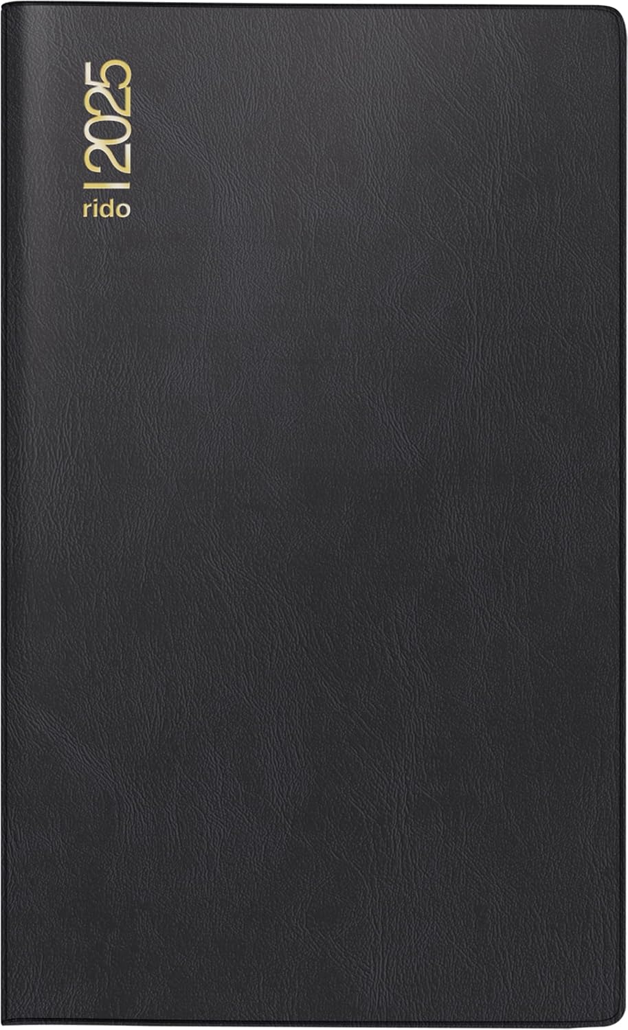 rido/idé Pocket Diary Model M Planner (2025), 2 Pages = 1 Month, A6, 32 Pages, Plastic Cover, Black