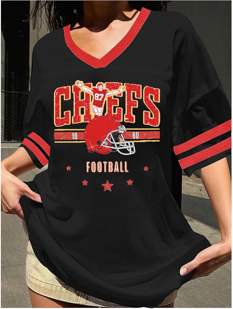 Amazon.com: Oversized Football Jersey Tshirt Women Game Day