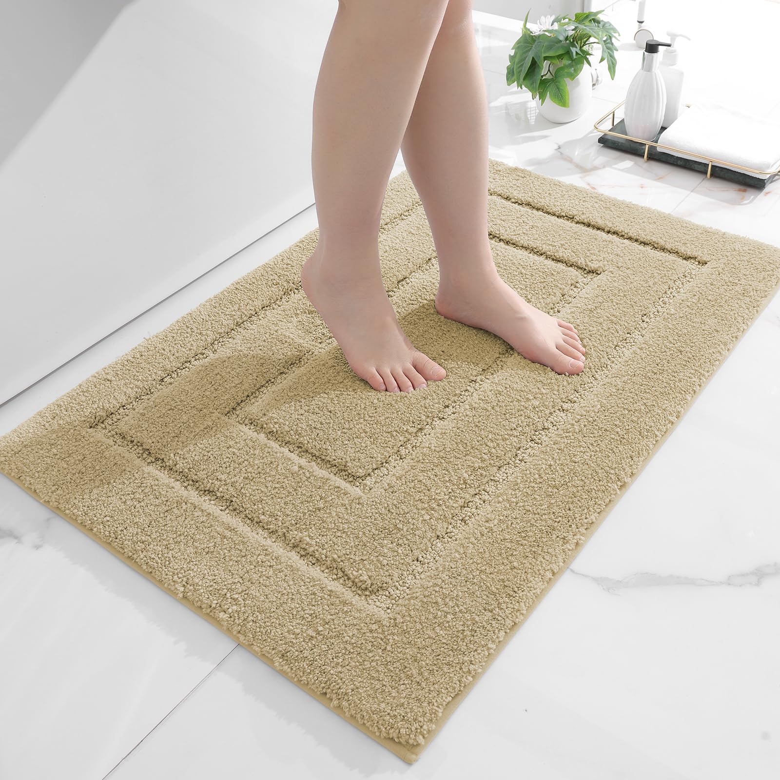 Kitinjoy Bath Mat, Soft and Absorbent Microfiber Bath Rugs, Non-Slip ...