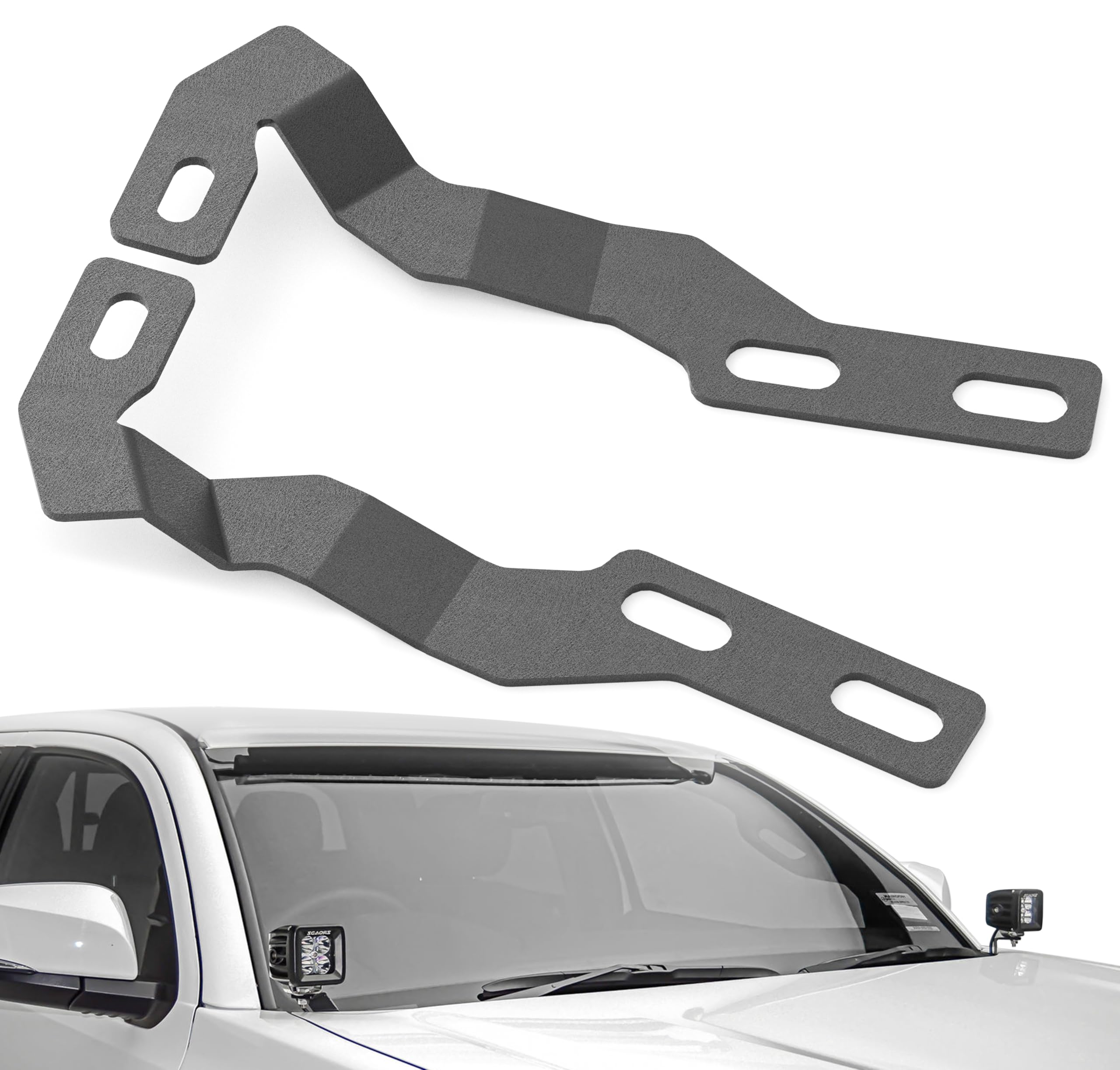 Soportes de luz de zanja para capó Toyota Tacoma 2016-2023 negros