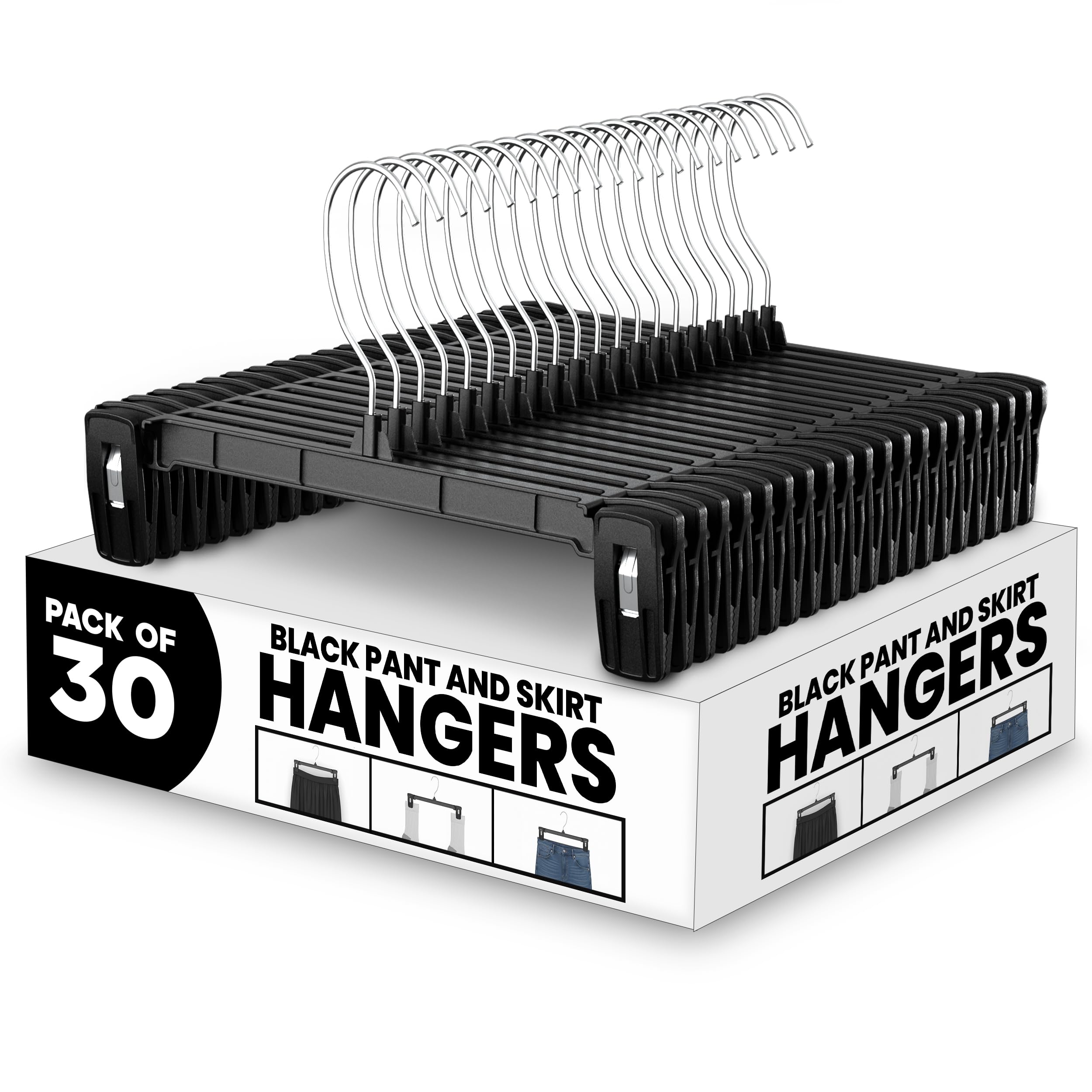 Photo 1 of ***STOCK PHOTO FOR REFERENCE ONLY***
Utopia Home Skirt Hangers - 20 Pack Plastic Hangers with Clips and 360 Swivel Hook for Closet Use and Hanging Bottoms Such as Skirts Pants Jeans