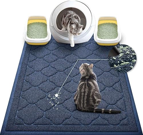 Miniatura 20 de WePet Tapete para caja de arena para gatos, almohadilla de PVC de alta calidad, alfombra de captura duradera, sin ftalatos, resistente a la orina,