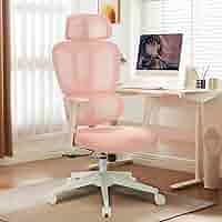 office worker✨ COCOLUXE Ergonomic Office Chair, Pink Desk Chair, Computer