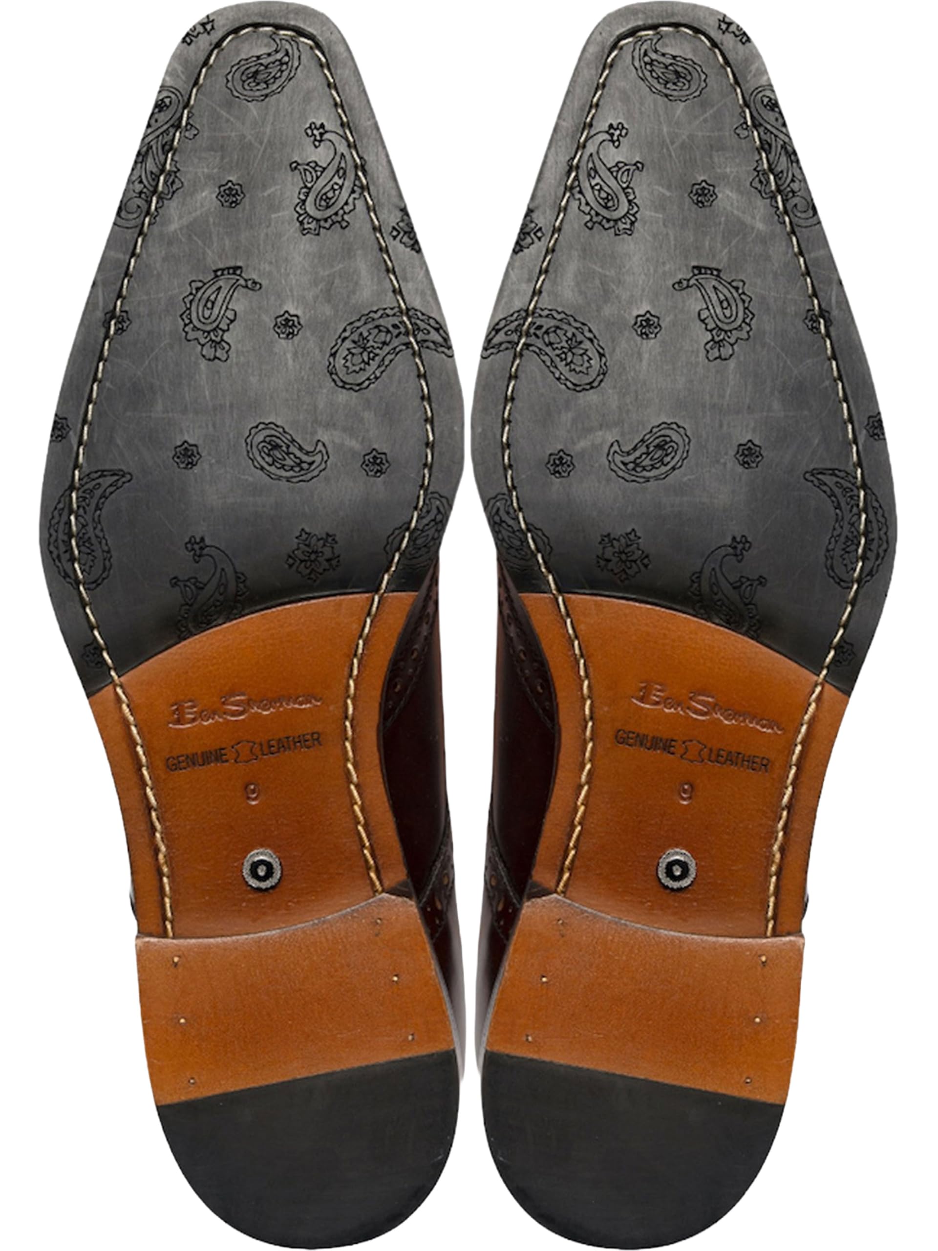 Ben Sherman Buty męskie Kenton sznurowane buty derby - cholewka wykonana w 100% ze skóry