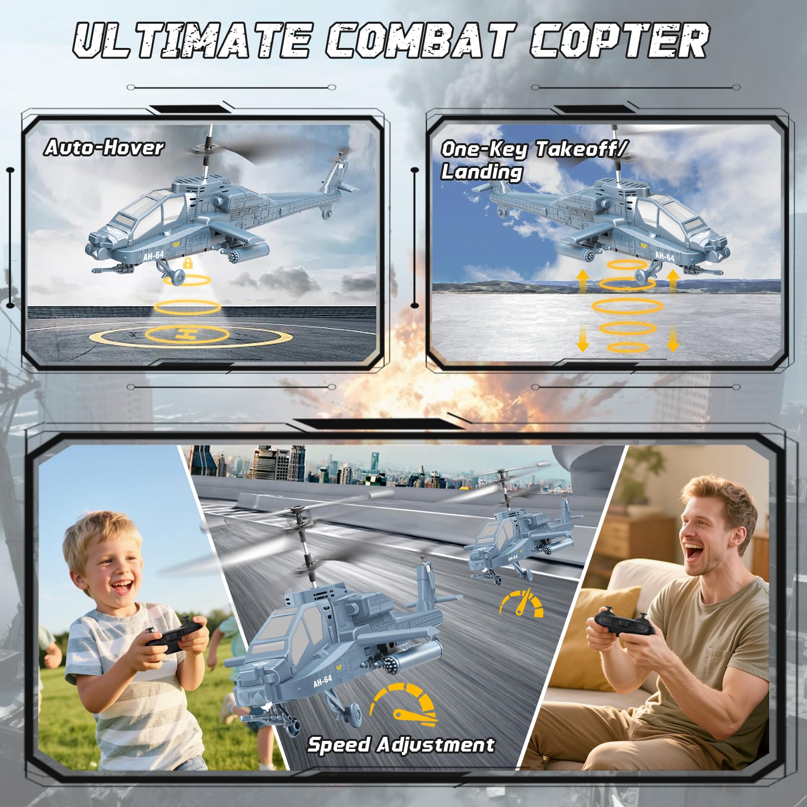 Charmofun Zdalnie sterowany helikopter (Niebieski)