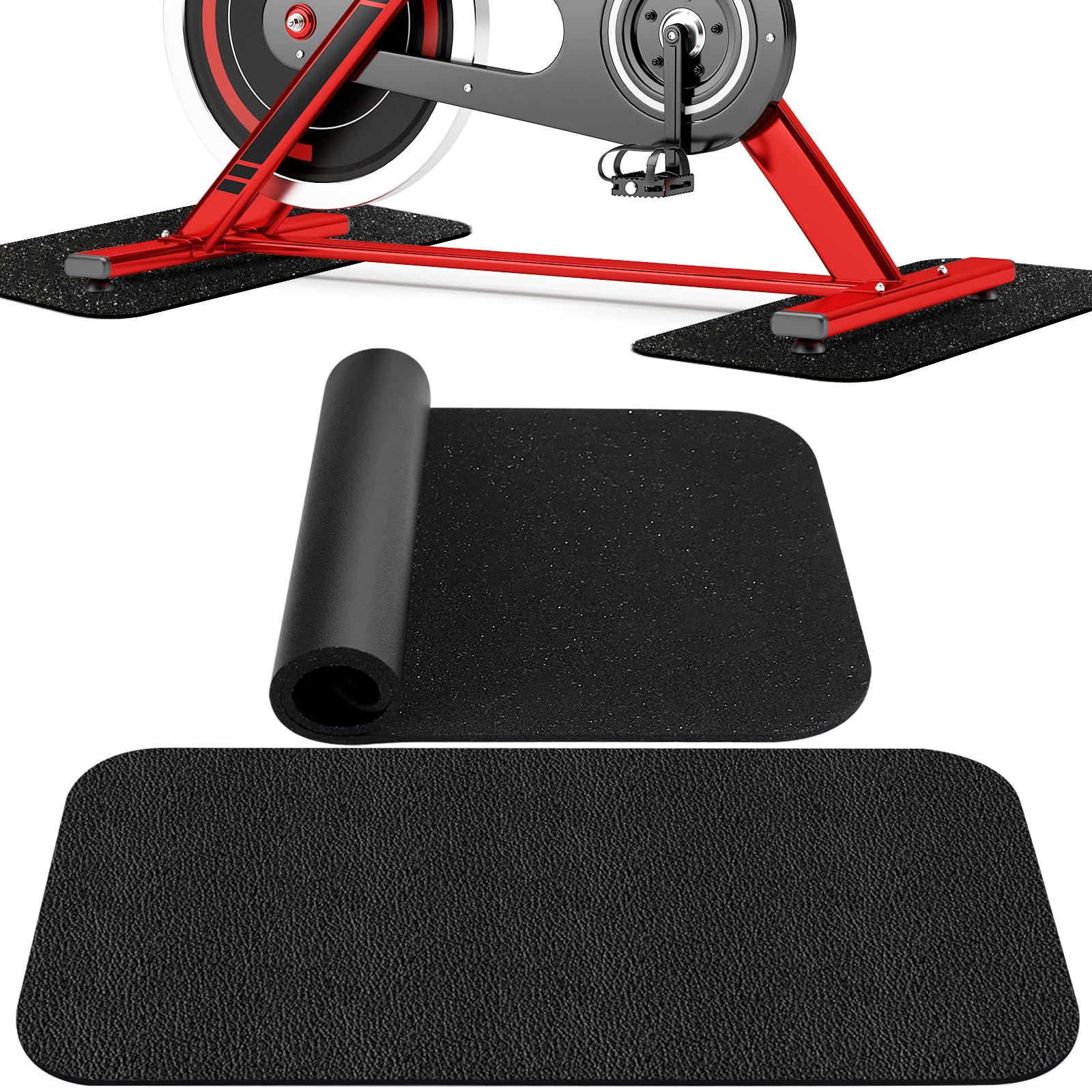 Loopband, geluidsisolerend, 2,5 cm dik, vloerbeschermingsmat, fitnessapparaten, onderlegger, antivibratiemat, antislipmat, fitnessapparaten, beschermmat, yogamat voor touwspringen, 170 x 80 x 2,5 cm