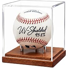 Happyseason Baseball Display Case, 93.8% UV Protection Clear Acrylic Box