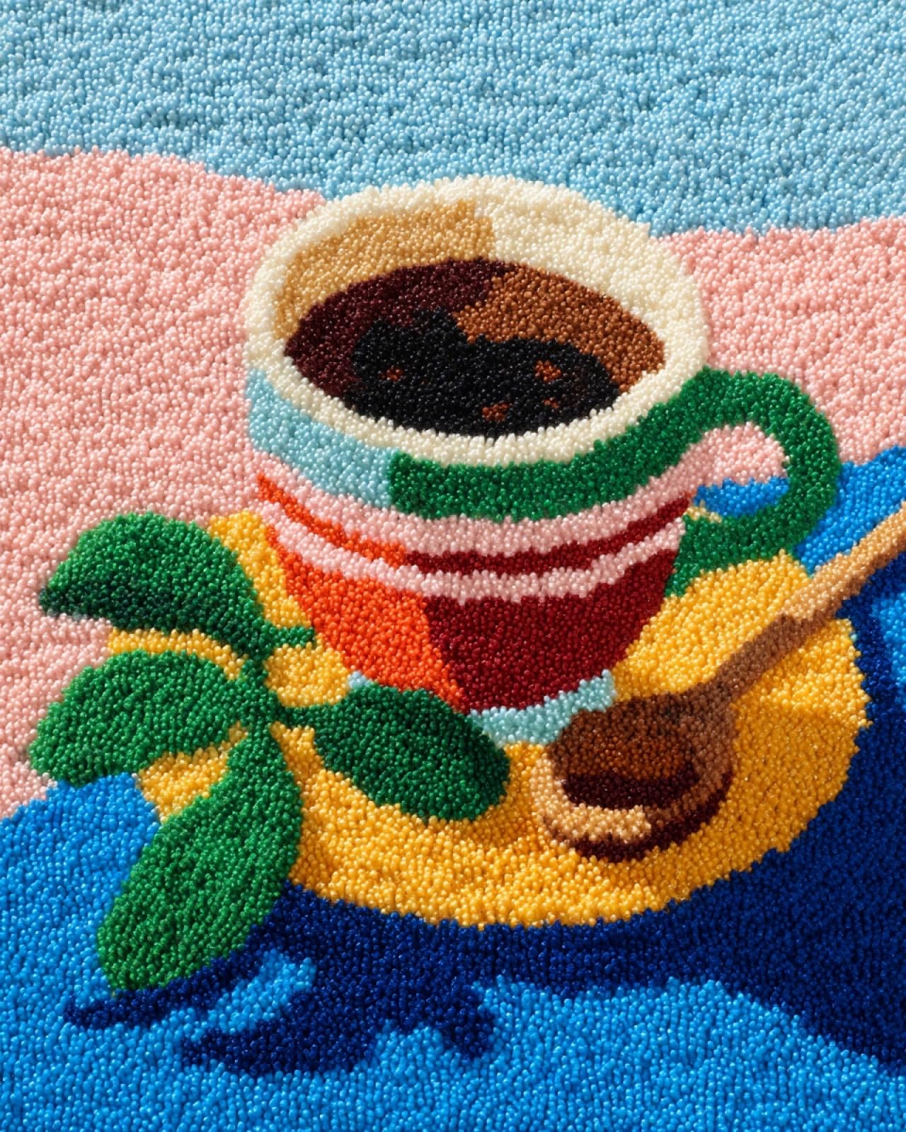 Wallphantom Cup Latch Hook Rug Kits For Adults,