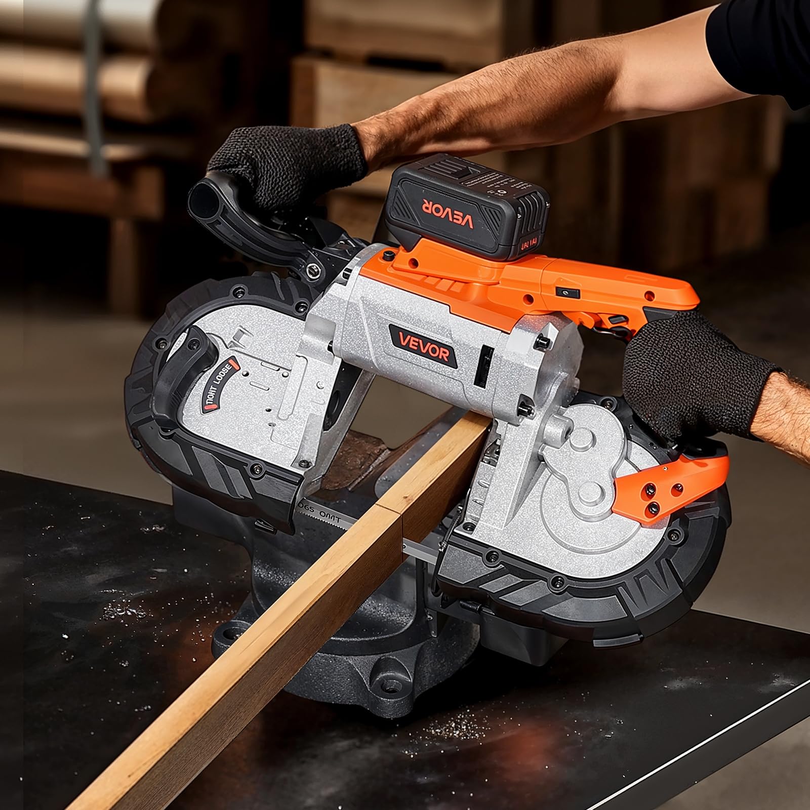 VEVOR Batteria Portatile e Caricabatteria, 20 V MAX, Batteria agli Ioni di Litio da 4,0 Ah, Grande Capacità 4000 mAh, Autonomia Estesa, per Utensili della Serie, per Sostituzione e Ricarica Rapida