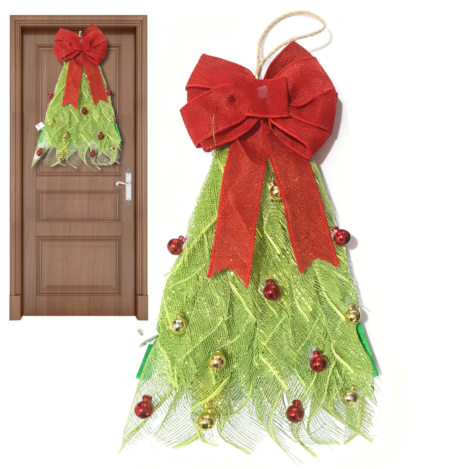 Guirnalda de Navidad Artificial de Hoja perenne para Exteriores, Accesorio | Decorativo para árbol de Navidad, decoración de Pared para Puerta, Pieza de celebración Hecha a Mano | Patio Interior