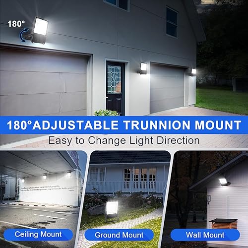 Miniatura 5 de Luz de inundación LED de 80 W al aire libre, 10400 lm, luz de seguridad súper brillante para exteriores, IP65 impermeable, luces LED para estadio,