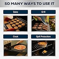 Vista 7 de Cooks Innovations Alfombrilla protectora antiadherente para horno, 2 forros antiadherentes resistentes para proteger los hornos de convección