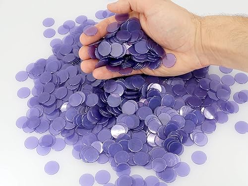 Miniatura 19 de Regal Bingo Chips de bingo de plástico, 1000 piezas, juego de fichas transparentes transparentes para juegos de mesa y contadores de matemáticas