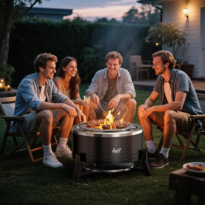 BALI OUTDOORS Fogón Portátil Sin Humo 22 pulgadas Acero Inoxidable miniatura 2
