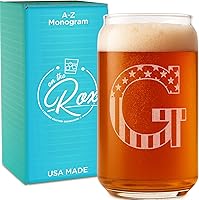 Vista 12 de Vasos de cerveza con monograma para hombres (A-Z) 16 oz - Regalos de cerveza para hombres hermano hijo papá vecino - Regalos únicos para él - Regalo