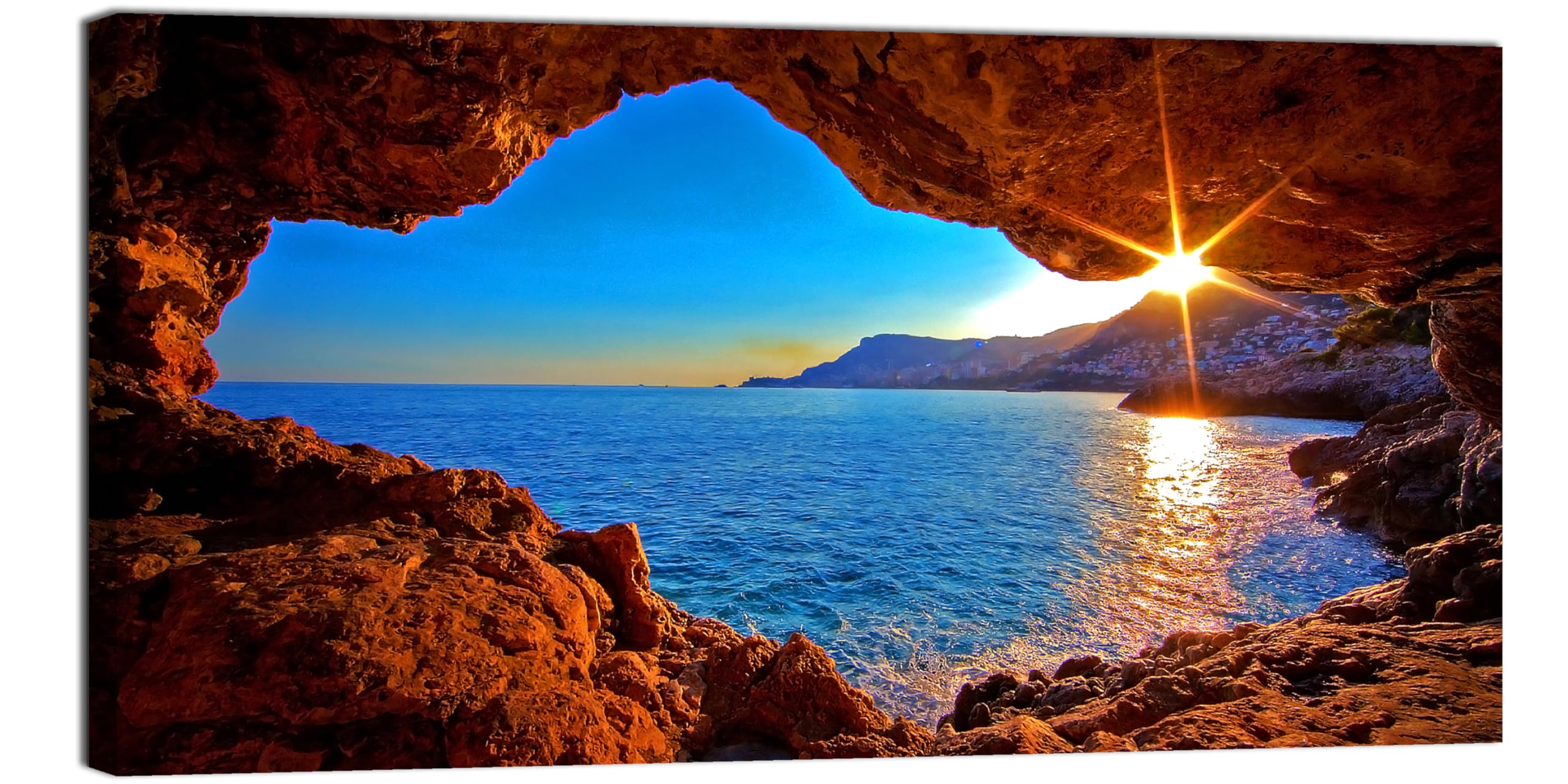 canvashop Quadro Mare 120x60 cm Stampe Su Tela Canvas | Quadri Moderni, Soggiorno, Tramonti Sole 06