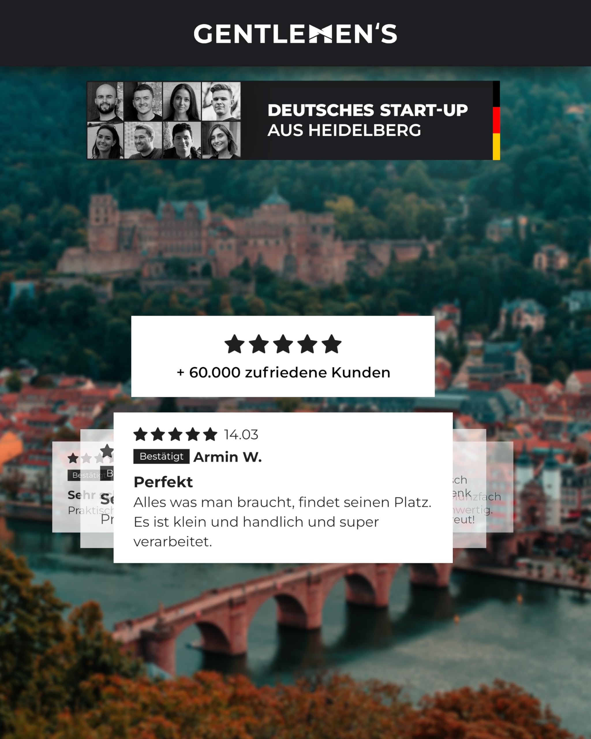 Gentlemen's® Cardholder - Kreditkartenetui mit Münzfach & RFID-Schutz - Geldbeutel für Herren - kleines Portemonnaie - - Smart Wallet für Karten & Münzen
