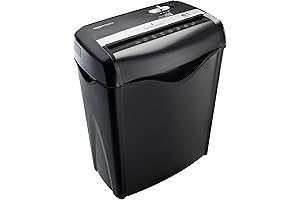 Amazon Basics 6-Sheet Cross-Cut Paper and Credit Card Shredder for Home and Office