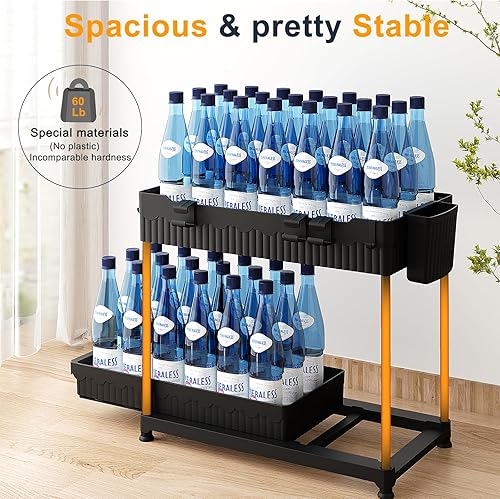 Miniatura 6 de Paquete de 3 organizadores para debajo del fregadero, 2 niveles, multiusos, organizadores de cocina y baño con cajón deslizante, organizador de