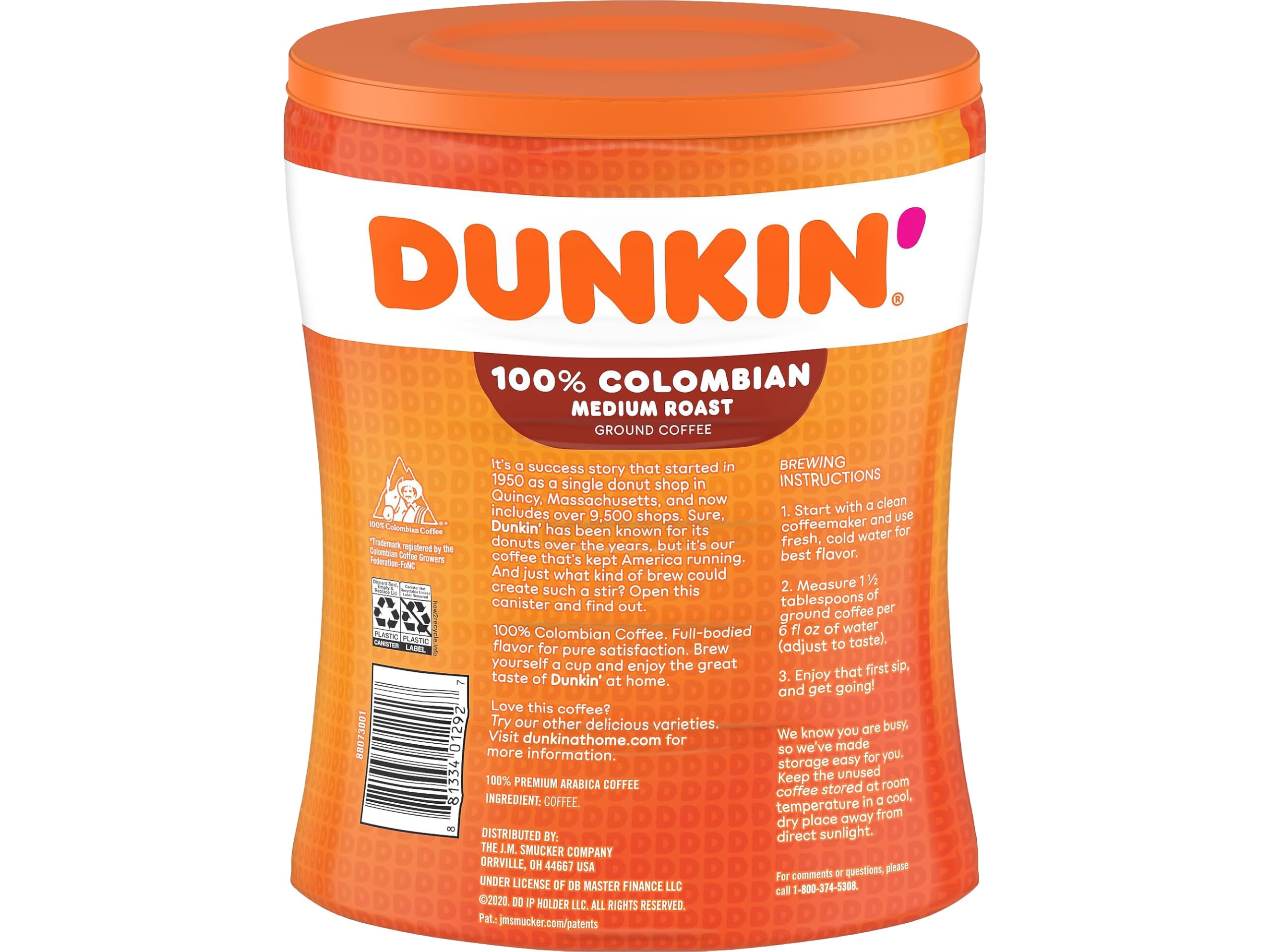 Dunkin Donuts Original Blend Ground Coffee, Medium Roast (40 Ounce): Original 27.5 Ounce (Pack of 1)