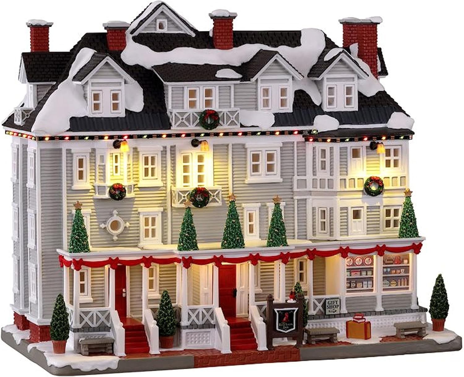 LEMAX Lemax Village Collection Red Lion Inn, with 4.5V Adaptor