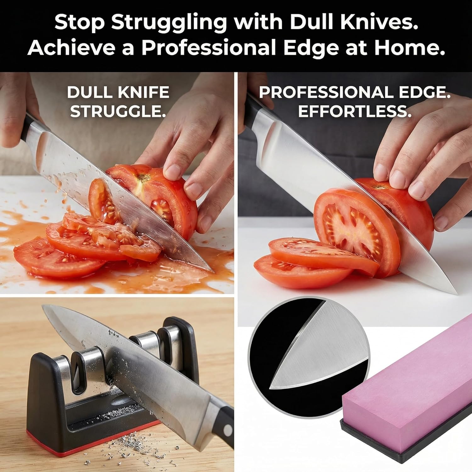 Knife Sharpening Stone 3000 Grit Sharpener Whetstone Set Ruby Fine Grinding Kitchen Tool Rectangle Sanding Stone Block for Kitchen/Hunting/Pocket Knives or Blade 200 * 50 * 25mm