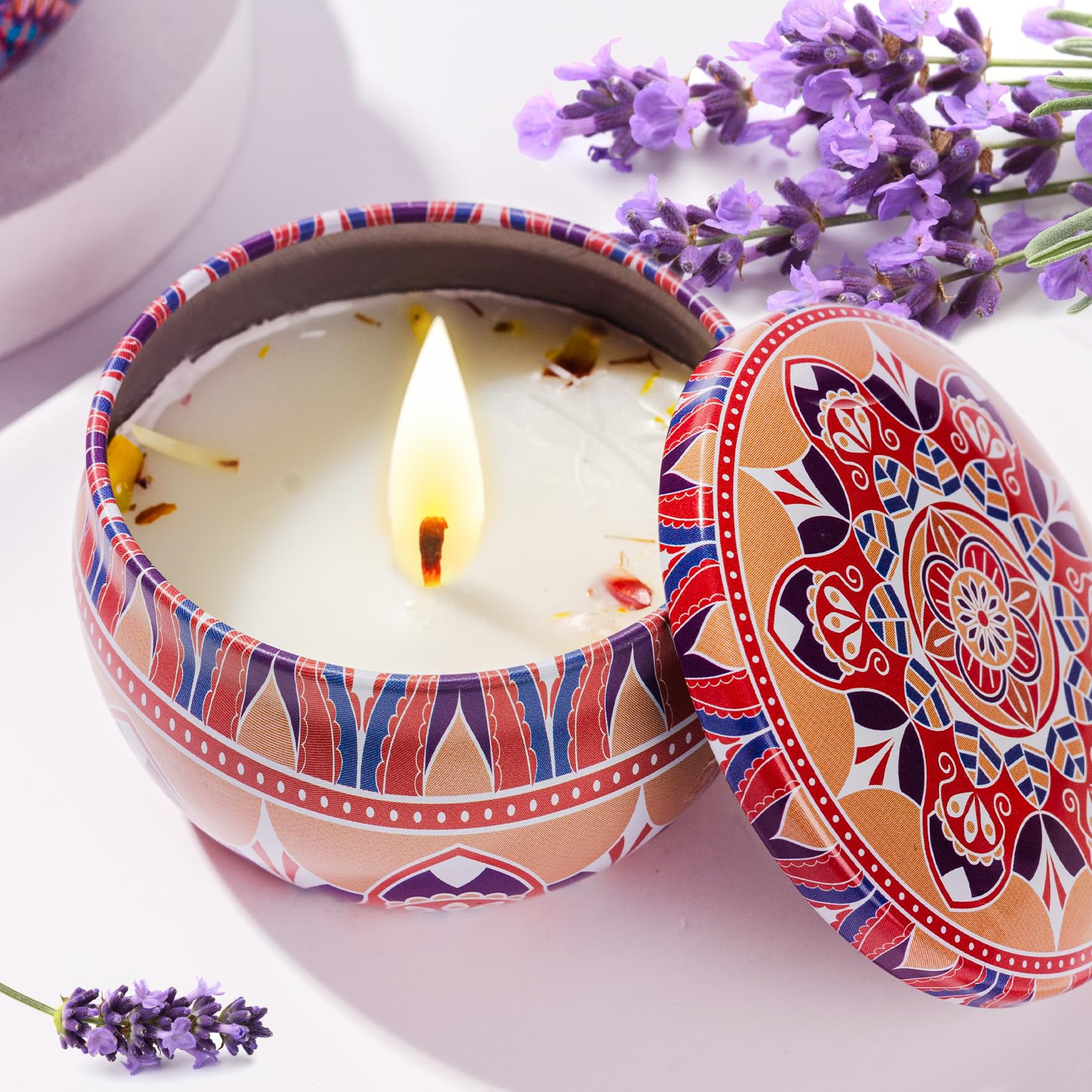 Zestaw upominkowy świec zapachowych – 24 sztuki trwałych świec do aromaterapii z wosku sojowego do domu – prezent urodzinowy dla kobiet, na ślub, baby shower lub przyjęcie weselne, z