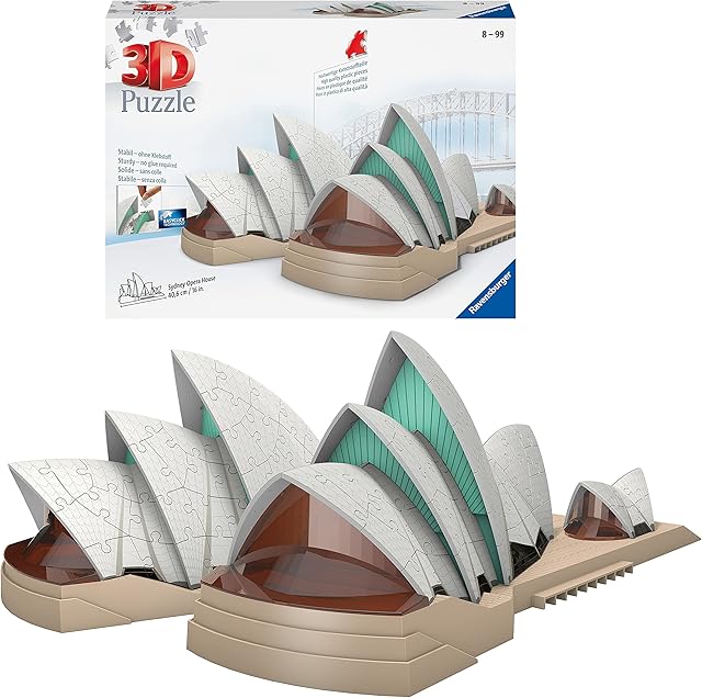 Ravensburger Sydney Opera House 3D Jigsaw Puzzles for Kids & Adults Age 8 Years up - 216 Pieces - No Glue Required