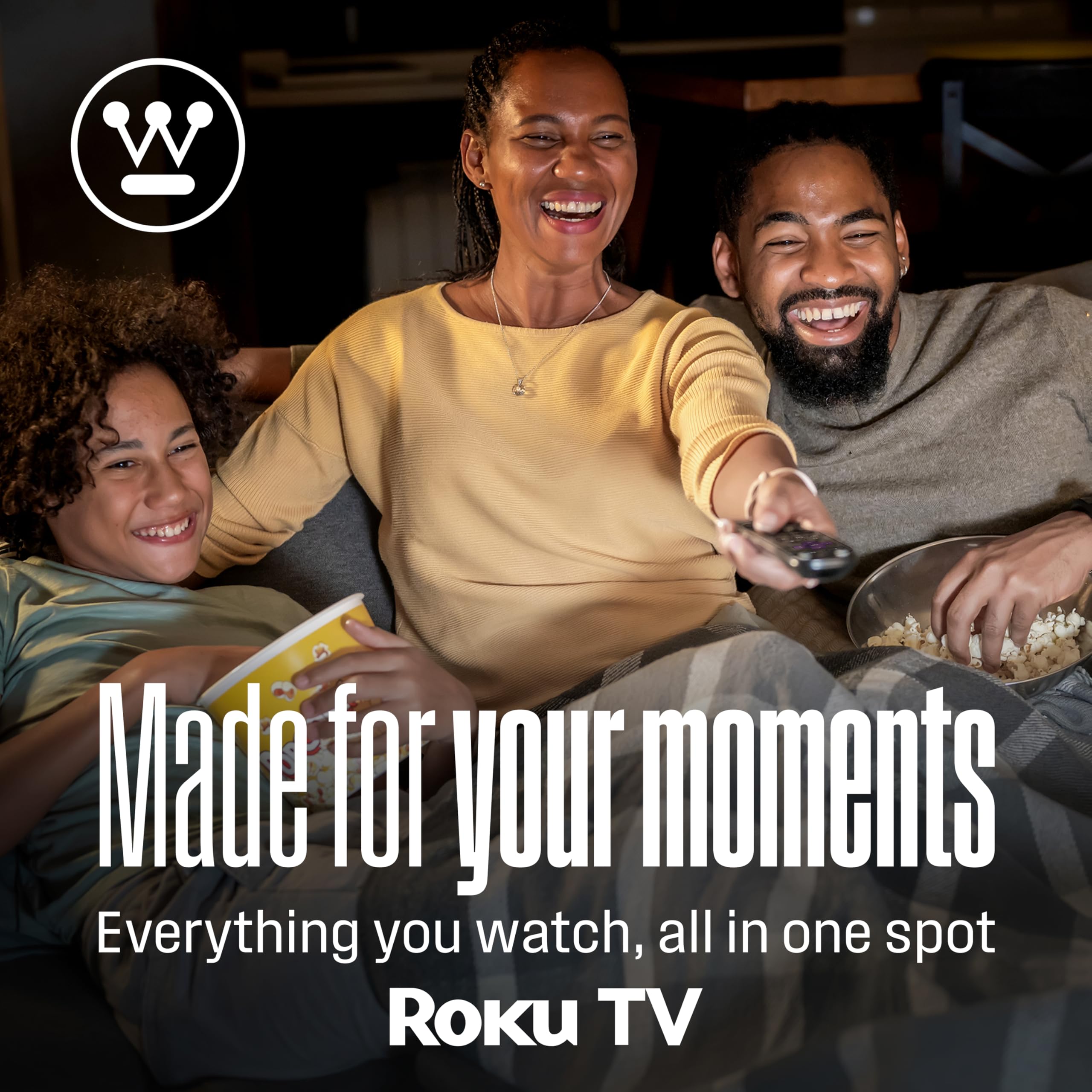 Westinghouse Roku TV - 40 Inch Smart TV, FHD QLED Television w/Dolby Digital+, Wi-Fi & Mobile App Connectivity, Flat Screen, Bluetooth, Compatible w/Apple AirPlay, Alexa, & Google Assistant