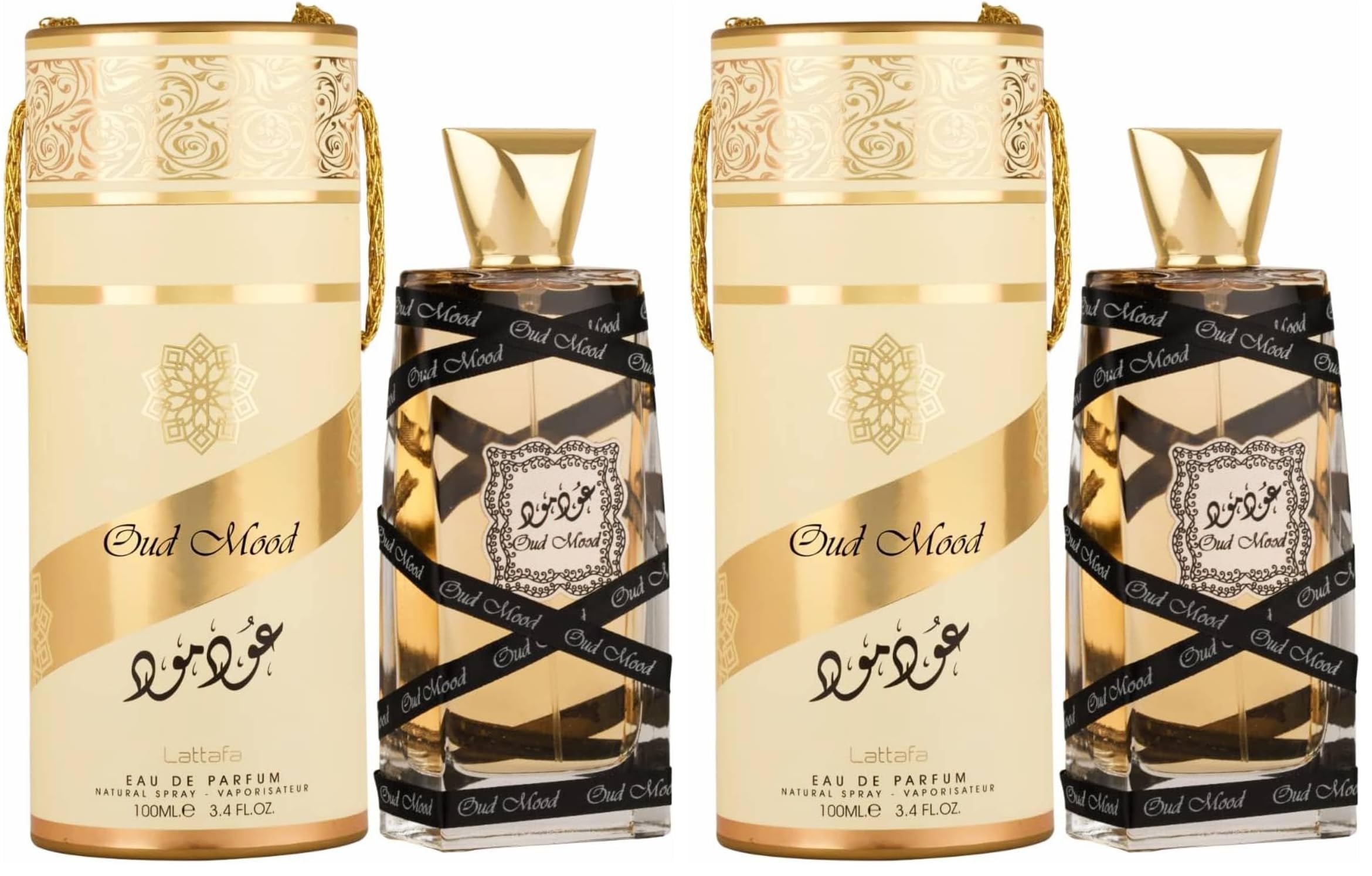 Lattafa Oud Mood Unisex Eau de Parfum Spray, 3.4 Fl Oz