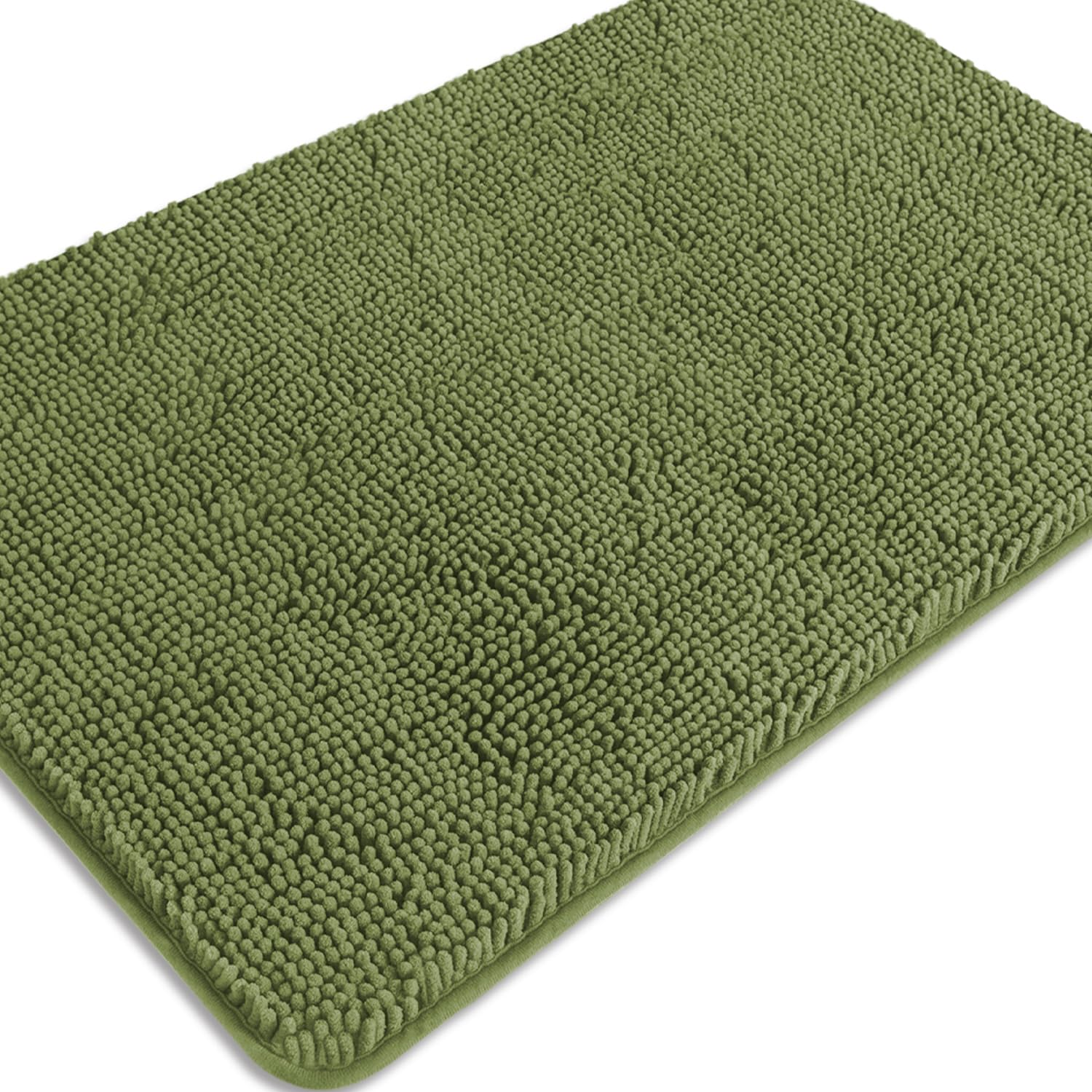 PureSwan Sage Bathroom Rugs – Absorbent and Washable Bath Mat, Non-Slip, Thick Soft Chenille Bath Rugs for Bathroom Floor, Shower, Sink - 24" x 36"