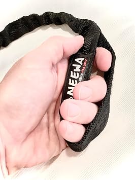 Neewa Bungee Dog Leash for Absorbing Dog Pulling (5 ft - 6.5 Ft. When Pulled - Black); Ideal for Walking, Running with Leash Handle, Hiking and Training